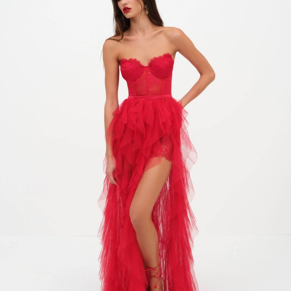 For love and lemons Bustier Gown NWT